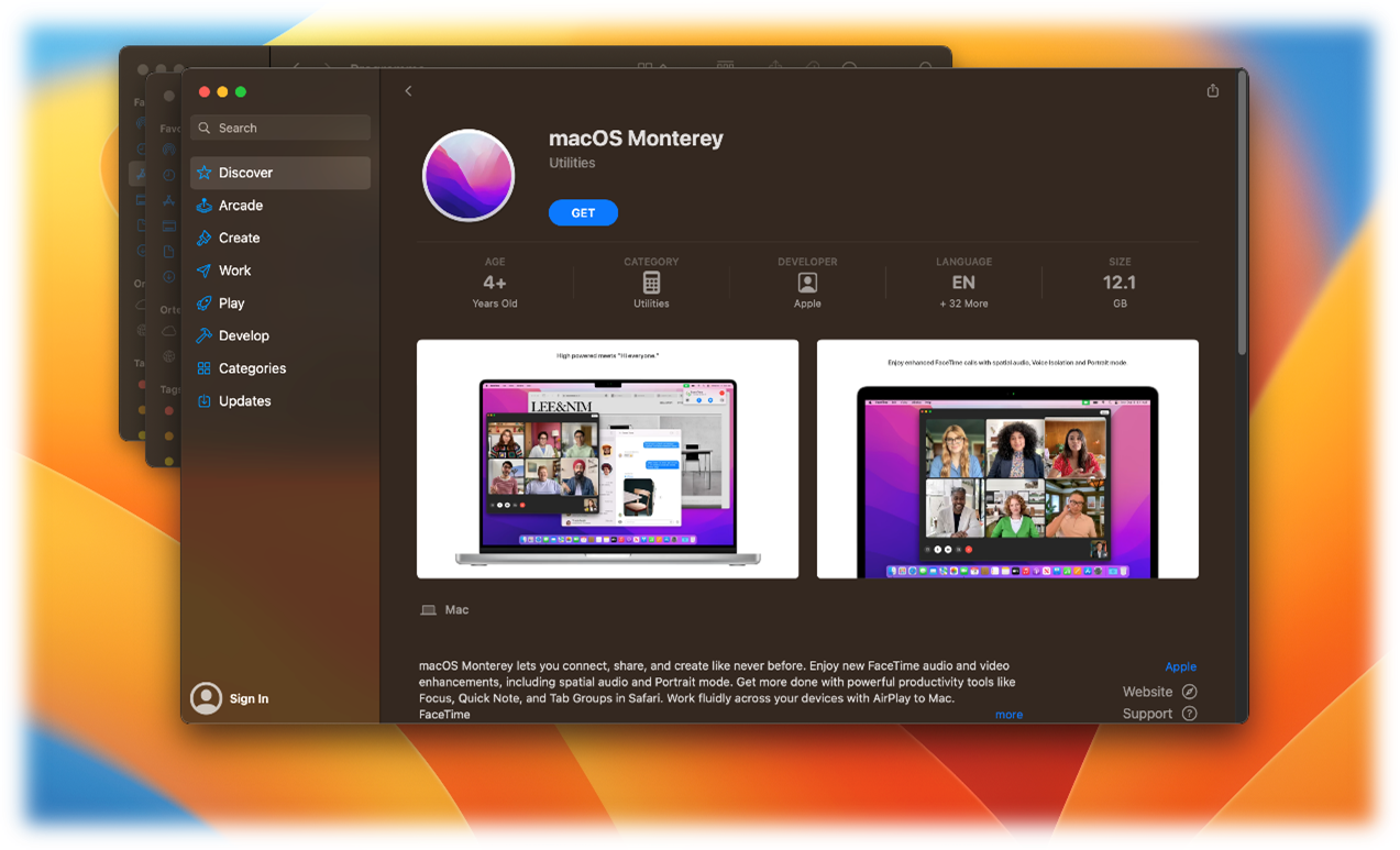macOS Betriebssystem aus dem App Store installieren